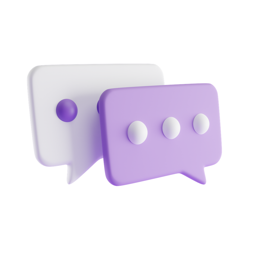 Contact support - 3D chat bubble icon